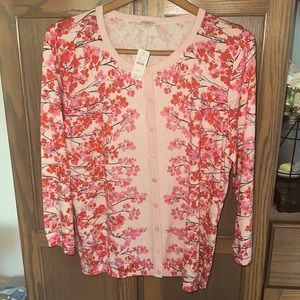 Talbots XL floral cardigan 🌺new with tags